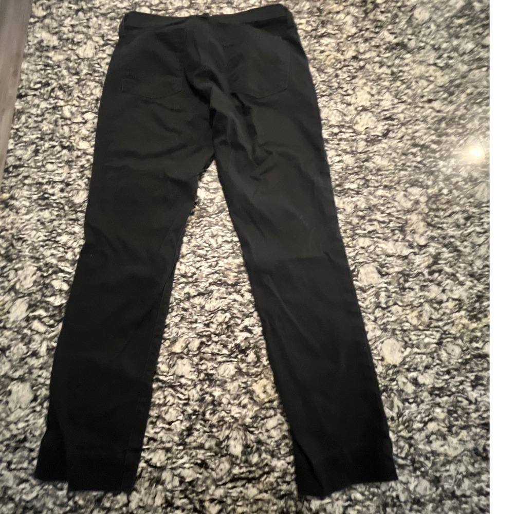 Banana Republic Black Skinny Ankle Pants Split Hem‎ 2R Womens Office Casual